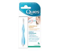 Quies Soft Ear Cure - Gentle and Effective Cleaning of Ears - Unique Shape, 2 Interchangeable Tips - Washable & Reusable - Ecological Alternative to Cotton Buds