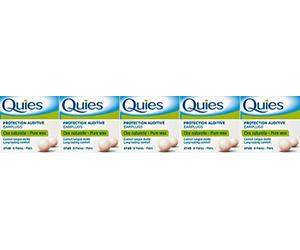 Quies Wax Earplugs 8 Pairs x 5 Packs
