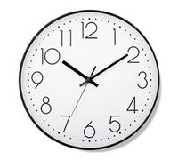 Quiet, 25 cm round, battery operated time display, decoration for rented apartments, bedroom, living room, children's room, bathroom, workplace, sleep