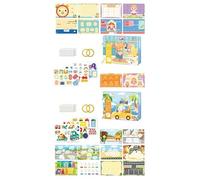 Quiet Activity Books - Fine Motor Skills Learning Sensory Toys for Kid | Educational Quiet Activity Book with Interactive Puzzles, Games Exercises Restaurant, Stroller for High Chair Home Kindergarten
