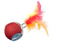 Quiet Automatic Puss Toy Sphere with Smart Transducer, Red | Silicone Puss Play Sphere with Quiet Action for Quiet Home Use and Urge