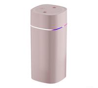 Quiet Bedroom Humidifier LED Night Light Soft(pink) | plastic build, 7.8x7.8x17cm size, white pink green options, lightweight travel
