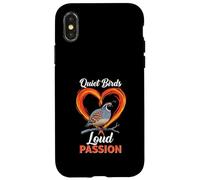 Quiet Birds Loud Passion Funny Quail Breeder Case for iPhone X/XS