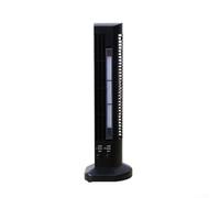 Quiet Bladeless Tower Fan with LED, 2 Speed Portable Cooling Device for Bedroom, Office, or Study Areas (Black)