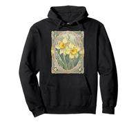 Quiet Bloom Daffodil March Birthflower Pullover Hoodie