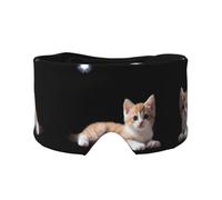 Quiet cat Double-Sided Printed Eye mask, Soft and Light-Blocking, Suitable for Travel and Home