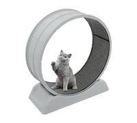 Quiet Cat Running Wheel - Gray Interactive Exercise Equipment for Indoor Cats - Fun Fitness Toy to Release Cat Energy - Great for Cat Enthusiasts and Families