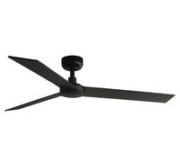 Quiet Ceiling fan without Lights Rudder Black Walnut 132cm DC Fan with Remote