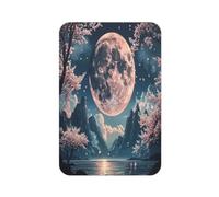 Quiet Cherry Blossoms With The Moon Acrylic Refrigerator Magnet - Full Print Rectangle Fridge Magnets For Whiteboard, Office Decor, Locker, Also For Car
