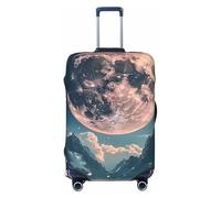 Quiet Cherry Blossoms with The Moon Elastic Travel Luggage Cover Suitcase Protector, Print Suitcase Baggage Cover Anti-Scratch