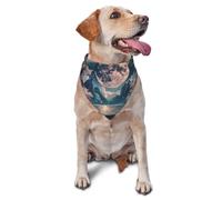 Quiet Cherry Blossoms With The Moon Printed Graphic Pet Triangle Scarf For Dogs & Cats, Adjustable Cute Pet Bandana For & Photo Shoots
