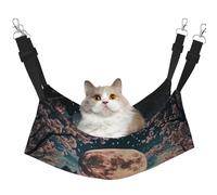 Quiet Cherry Blossoms With The Moon Printed Pet Hammock - Sleeping Hammock For Cats, Rabbits, Ferrets, Puppies, Small Animals