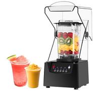 Quiet Commercial Blender with Soundproof Shield 2L, Silent Broken Wall Cooking Machine with 5 Presets, Quiet Professional Blenders Ice Blender for Smoothies, Milkshakes. Nuts