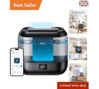 Quiet Cool Mist Humidifier with Digital Display & Auto Mode, 32-Hour Run