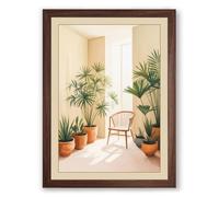 Quiet Corner Sanctuary Minimalist Framed Wall Art Print A2 (59.4×42cm) Walnut, Wall Decor for Living Room, Bedroom, Office & Home, Ready to Hang, Art Gift