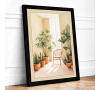 Quiet Corner Sanctuary Minimalist Framed Wall Art Print A4 (29.7×21cm) Black, Wall Decor for Living Room, Bedroom, Office & Home, Ready to Hang, Art Gift