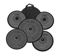 Quiet Cymbal Set 14"High Hats 16"Crash 18"Crash 20"Ride Drum Practice Low Volume Cymbal Plus A Cymbal Bag(A)