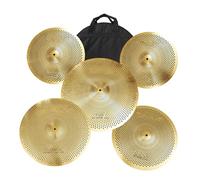 Quiet Cymbal Set 14"High Hats 16"Crash 18"Crash 20"Ride Drum Practice Low Volume Cymbal Plus A Cymbal Bag(E)