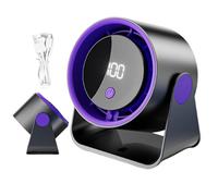 Quiet Desk Fan - Adjustable Desktop Fans with LED Display - LED Display Portable Air Blower Long Lasting Cooler for RV Office Travel Dorm Car Bedroom Camping