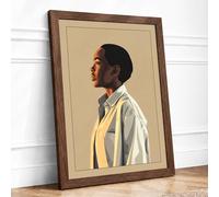 Quiet Dignity Modern Framed Wall Art Print A1 (84.1×59.4cm) Walnut, Wall Decor for Living Room, Bedroom, Office & Home, Ready to Hang, Art Gift