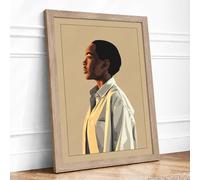 Quiet Dignity Modern Framed Wall Art Print A3 (42×29.7cm) Oak, Wall Decor for Living Room, Bedroom, Office & Home, Ready to Hang, Art Gift