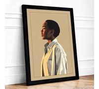 Quiet Dignity Modern Framed Wall Art Print A4 (29.7×21cm) Black, Wall Decor for Living Room, Bedroom, Office & Home, Ready to Hang, Art Gift