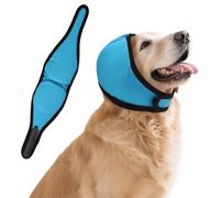 Quiet Dog Ear Muffs,Anxiety Relief/Noise Protection-Grooming-Thunder-Fireworks,Hematoma Ear Wrap,Adjustable Quiet Head Cover Sleeves Ear Covers for Bath (Blue, Medium)