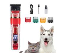 Quiet Dog Trimmers - Dog Trimmer Cordless Cat Hair Trimmer | Pet Grooming Tool Set, Digital Display Thick Layers Clipper, Cat Care Kit for Dogs, Cats and Other Homes