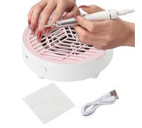 Quiet Dust Extractor, Professional Manicure Cleaner, Powerful Suction with Replaceable Pads, Advanced Nail Cleaning Machine Unit, Modern Style Workplace Tool
