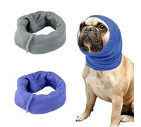 Quiet Ears for Dogs,Ear Wraps for Dogs Noise Cancelling Ear Muffs Head & Ears Protection Dog Ear Cover for Dog Cat Neck and Ear Warmer (Gray & Blue, M)
