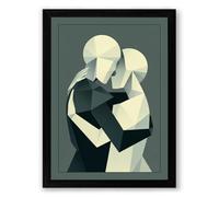 Quiet Embrace Minimalist Framed Wall Art Print A2 (59.4×42cm) Black, Wall Decor for Living Room, Bedroom, Office & Home, Ready to Hang, Art Gift