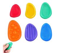 Quiet Fidget Toys, 6 Pcs Delicate And Unique Anxiety Toys, Portable Anger Management Toys, Sensory Stone, Suitable For Anxiety Relief, Stress Calming Fidget Toys Adults
