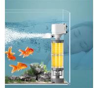 Quiet Fish Tank Filter, Internal Aquarium Water Filter for Small Coldwater or Tropical Aquariums,500L/H Submersible Water Pump Oxygen Aeration Wave Maker Water Change for 15-40L Aquari (7x7x34cm)