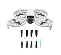 Quiet Flight Propellers for DJI Flip ABS Material | ABS plastic, 8 blades per set, sl lack finish, resists for impact, long-lasting flight gear