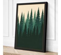 Quiet Forest Horizon Canvas Wall Art Print 18x12 Inch (46 x 30 cm)