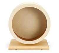 Quiet Hamster Running Wheel Wood Exercise Roller Toy For Small Pet With Stable Base Funny Entertainment Toy