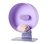 Quiet Hamster Wheel 10.2 Inch Dual-Bearings Silent Small Animals Running Exercise Wheel Height Adjustable for Syrian Dwarf Hamsters, Gerbils, Rats, or Other Small Pets, Taro Purple