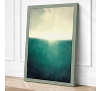 Quiet Horizon Minimalist Canvas Wall Art Print 18x12 Inch (46 x 30 cm)