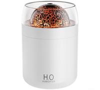 Quiet Humidifier 500ml Capacity Mist USB Powered with Ambient Light Silent Run for Baby Room Home Black(White)