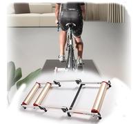 Quiet Indoor Bike Rollers with Aluminum Drums | 5-Speed Adjustable Front Roller | Foldable Cycling Training Stand for All-Weather Use