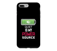 Quiet Is My Power Source Remote Workers, Book Lovers Case for iPhone 7 Plus/8 Plus