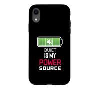Quiet Is My Power Source Remote Workers, Book Lovers Case for iPhone XR