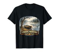 Quiet Lakeside Angler Dawn Escape Wilderness T-Shirt