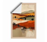 Quiet Landscape at Golden Hour Minimalist Unframed Wall Art Print A2 (59.4×42cm), Wall Decor for Living Room, Bedroom, Office & Home, Art Gift