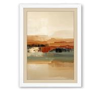 Quiet Landscape Forms Minimalist Framed Wall Art Print A2 (59.4×42cm) White, Wall Decor for Living Room, Bedroom, Office & Home, Ready to Hang, Art Gift