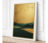 Quiet Landscape Horizon Canvas Wall Art Print 18x12 Inch