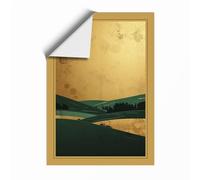 Quiet Landscape Horizon Minimalist Unframed Wall Art Print A4 (29.7×21cm), Wall Decor for Living Room, Bedroom, Office & Home, Art Gift