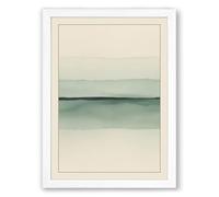 Quiet Landscape Minimalist Framed Wall Art Print A4 (29.7×21cm) White, Wall Decor for Living Room, Bedroom, Office & Home, Ready to Hang, Art Gift