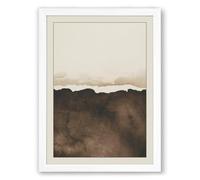 Quiet Landscape Minimalist Framed Wall Art Print A4 (29.7×21cm) White, Wall Decor for Living Room, Bedroom, Office & Home, Ready to Hang, Art Gift