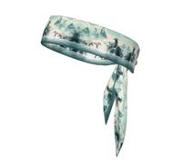 Quiet Landscape Printed headband, adiustable headband, perfect for running, fitnessand other sports.